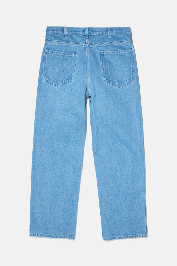 Yard Pant - Stone Washed Denim — flat lay, back