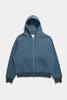 Waffle Zip Hoodie - Slate Blue