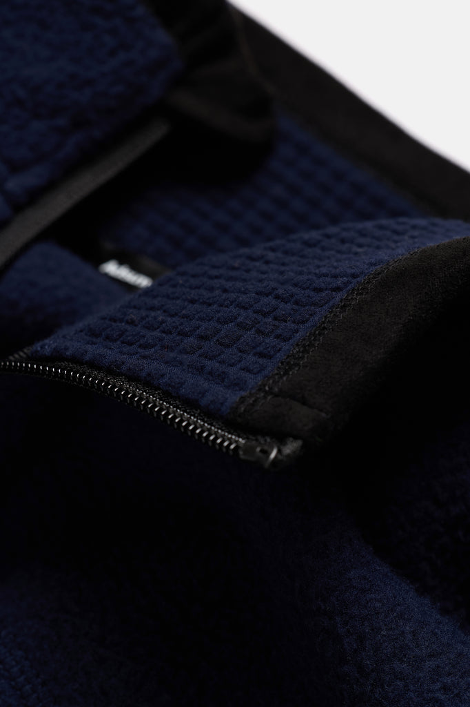 ACEM Fleece - Navy — flat lay, collar