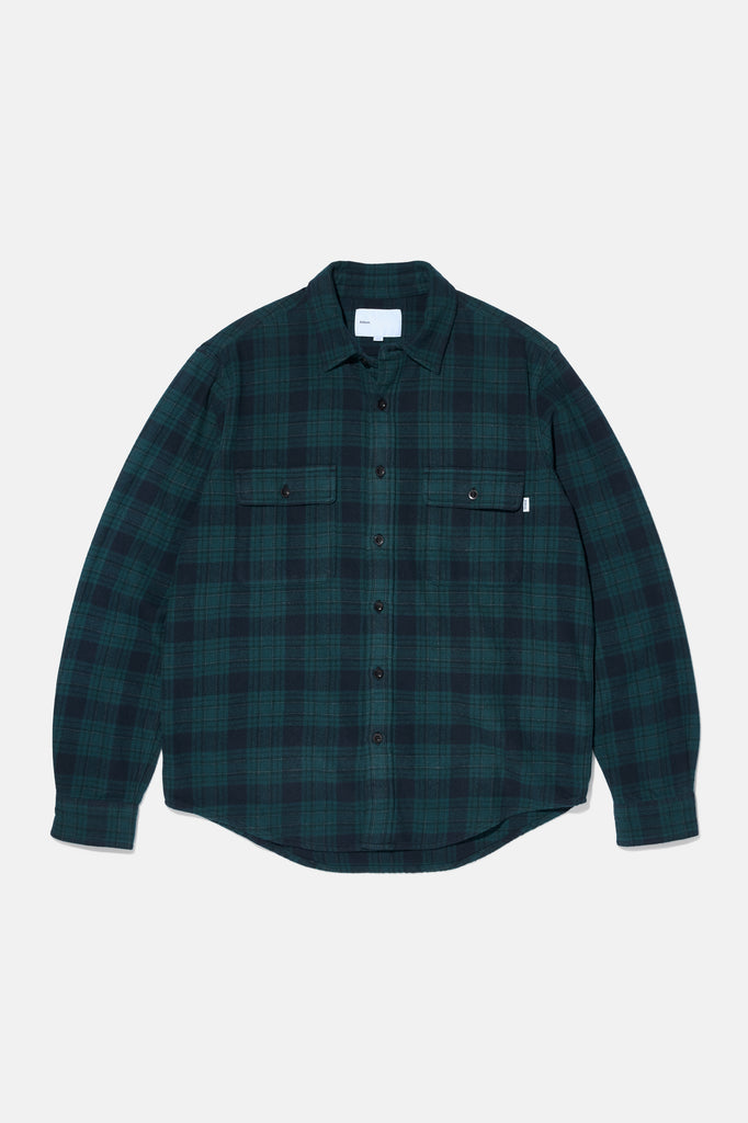 Classic Plaid Work Shirt - Green/Black Check
