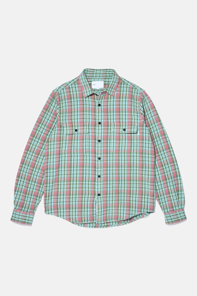 Classic Plaid Work Shirt - Moss Brick Plaid