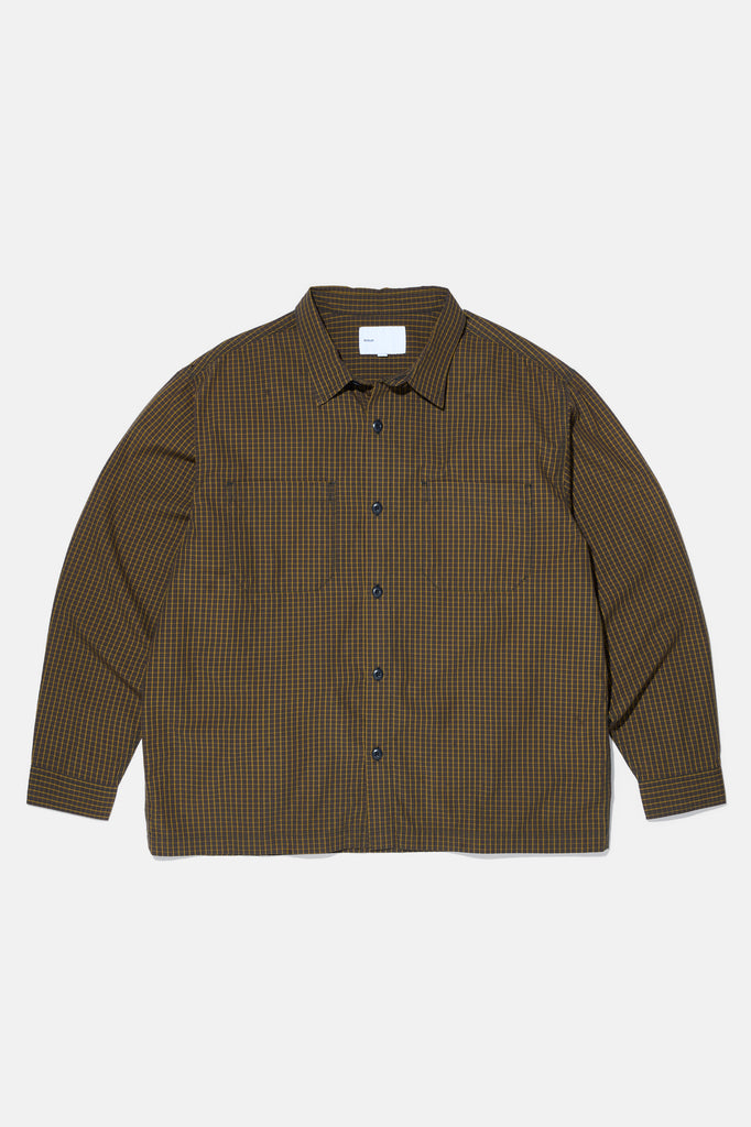 Flat Hem Work Shirt - Navy Club Check