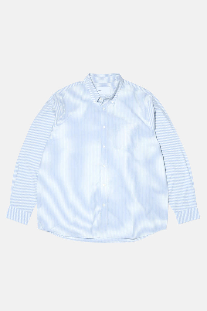 Oxford Premium BD - Blue Poplin Stripe — flat lay, front