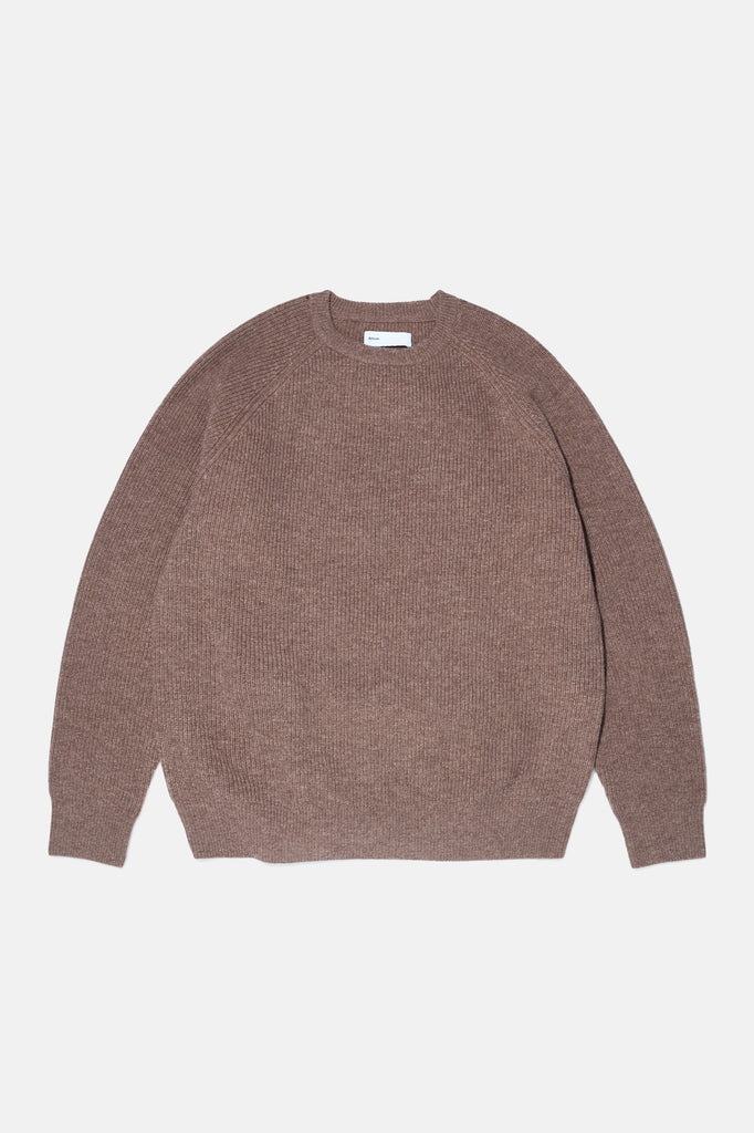 Raglan Merino Sweater - Heather Brown — flat lay, front