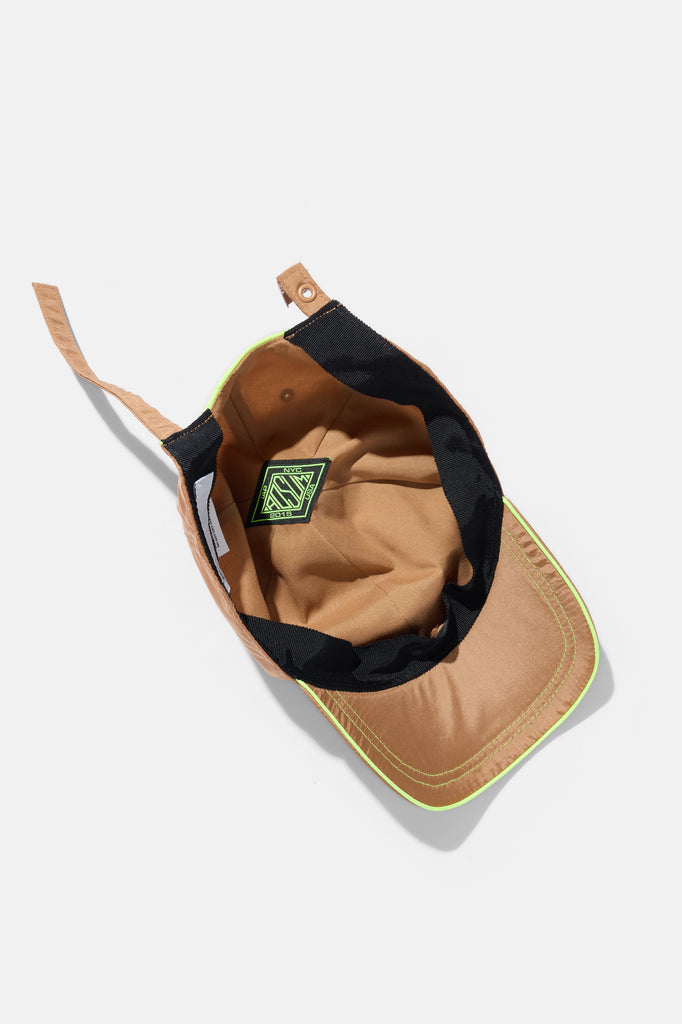 Ribbon Hat - Tobacco — flat lay, under