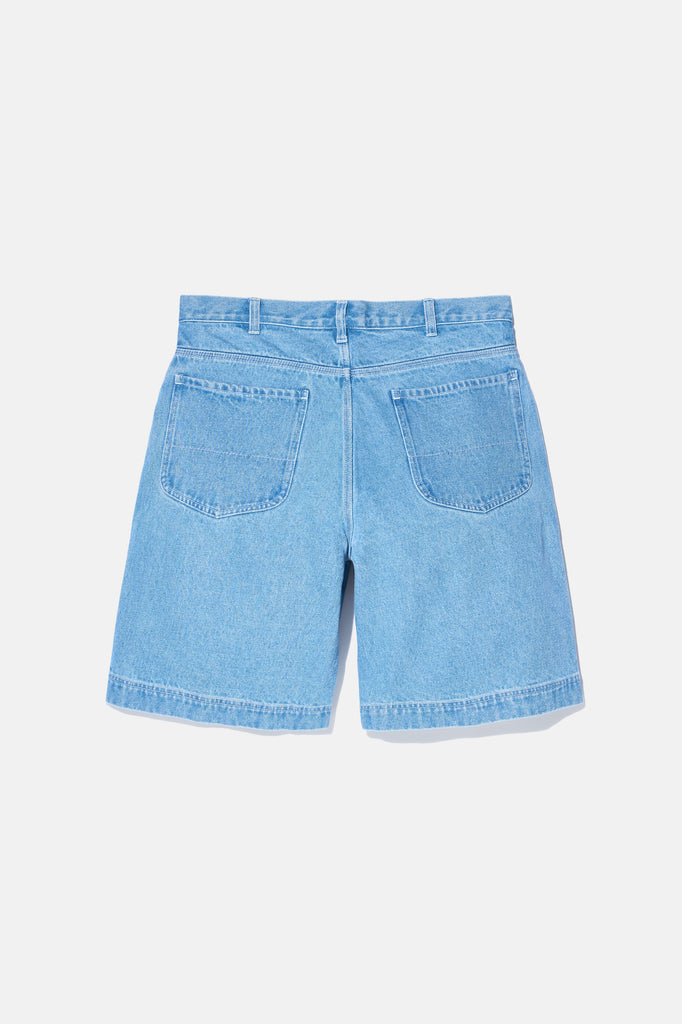 Yard Short - Stone Washed Denim — flat lay, back